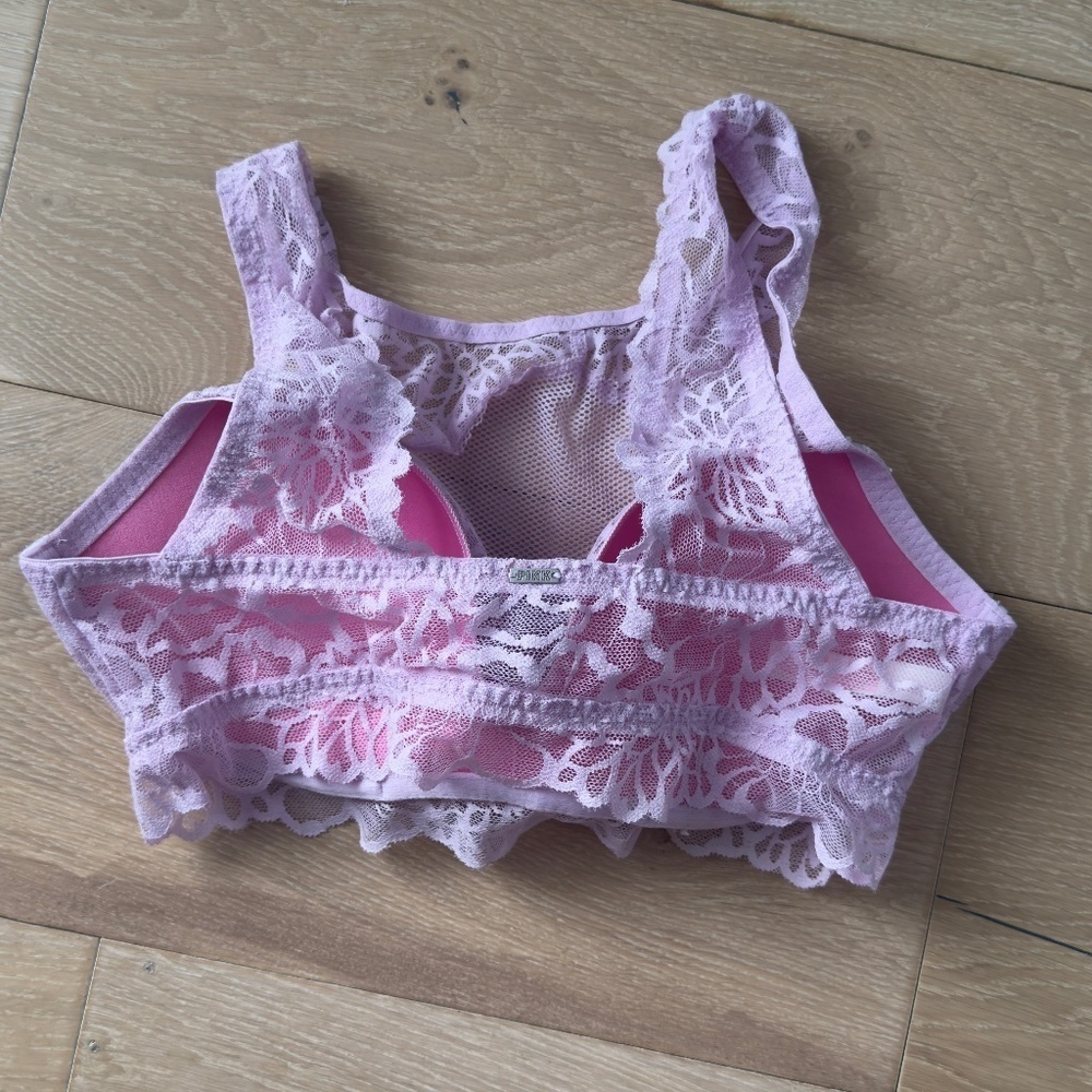 Victoria's Secret Pink High Neck Bralette in Pink Size Medium - Picture 4 of 6